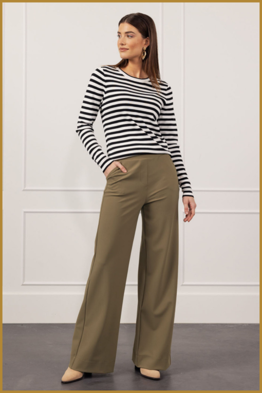 STUDIO ANNELOES - Lexie bonded trousers earth -STU240045