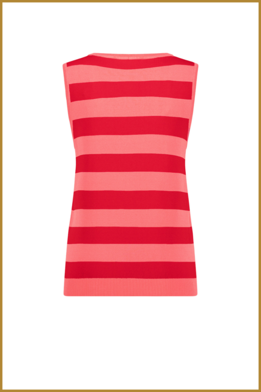 STUDIO ANNELOES - Quinny sls stripe pullover new coral red -STU240073