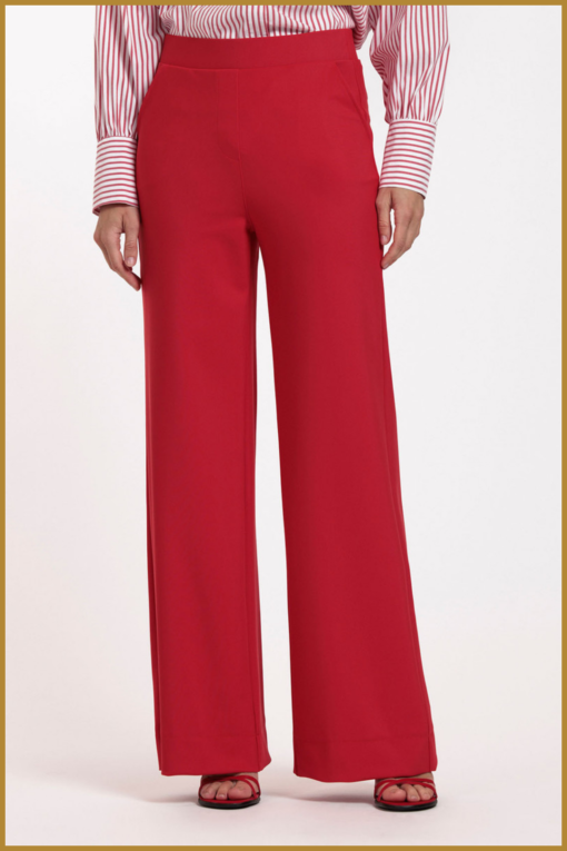 STUDIO ANNELOES - Lexie bonded trousers rood -STU240067