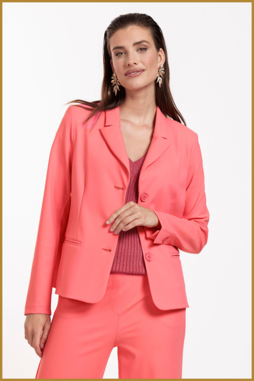 STUDIO ANNELOES - Emma bonded blazer new coral -STU240068