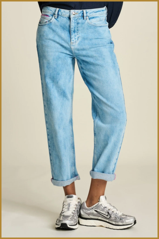 POM - JEANS - Eline Straight Mid Blue-POM240001