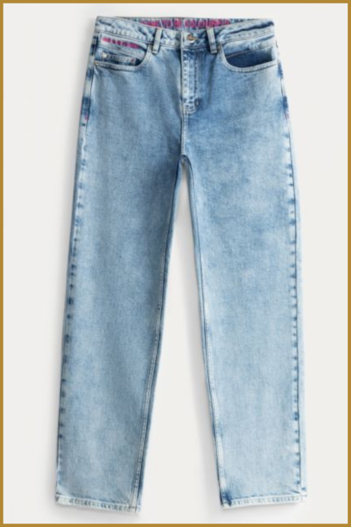 POM - JEANS - Eline Straight Mid Blue-POM240001