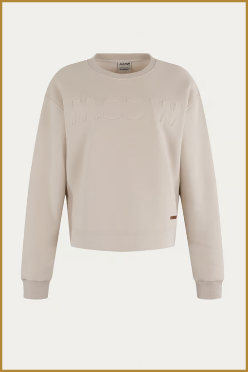 MSCW logo sweater-chalk solid-MOS2400144