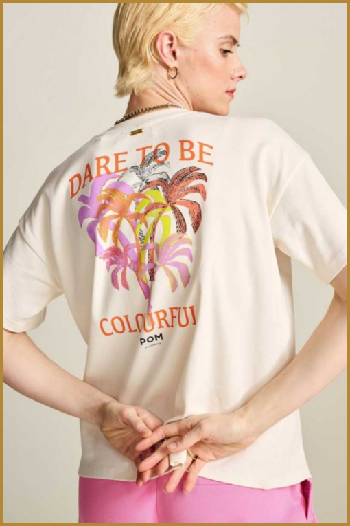 POM240005 - TSHIRT - Palm Trees beige -POM240005