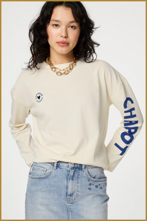 FABIENNE CHAPOT - Phileine LS -T-Shirt cosy white -FAB240077