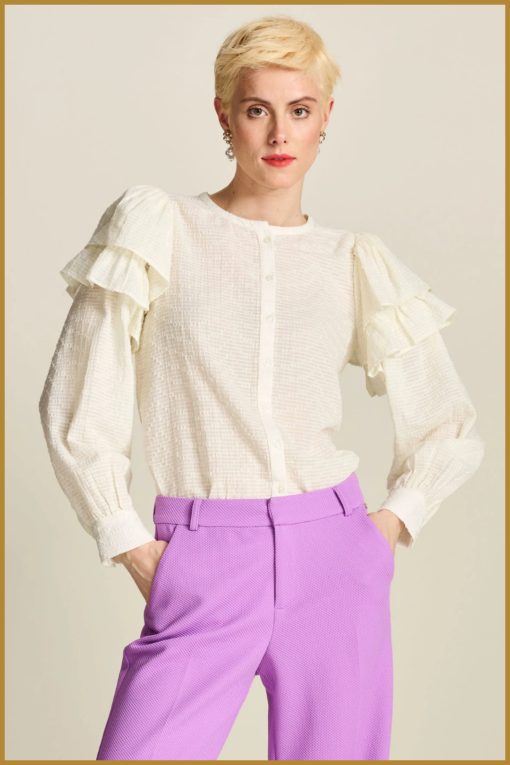 POM - BLOUSE - Isla Blooming Ecru-POM240003