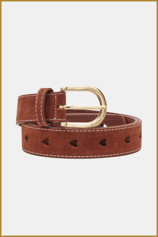 FABIENNE CHAPOT - Cut It Out Heart Belt cognac -FAB240070