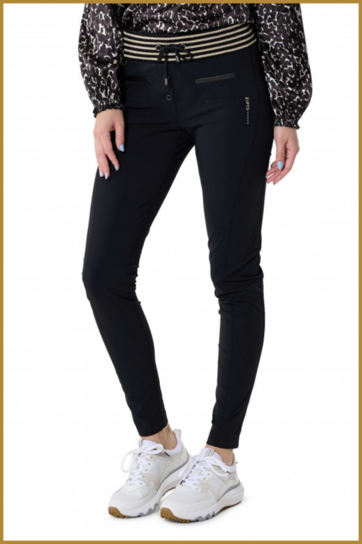 ZIP73- Broek Streepboord Zwart/Champ. -zwart-ZIP240001