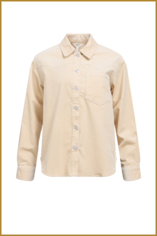 OBJECT - OBJLIVA L/S LO CORDUROY SHIRT beige -OBJ240041