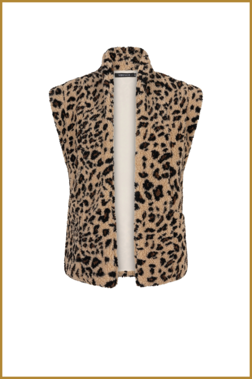 YDENCE - Gilet Abby leopard -YDE240045