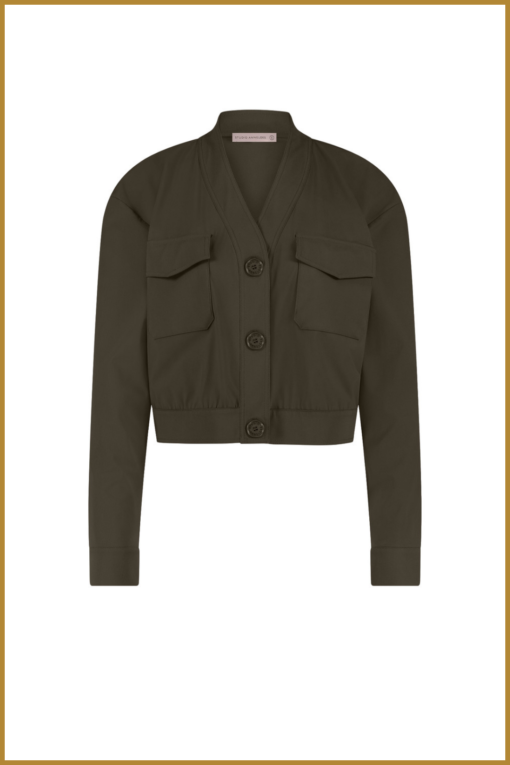 STUDIO ANNELOES - Becky cargo jacket groen -STU24327