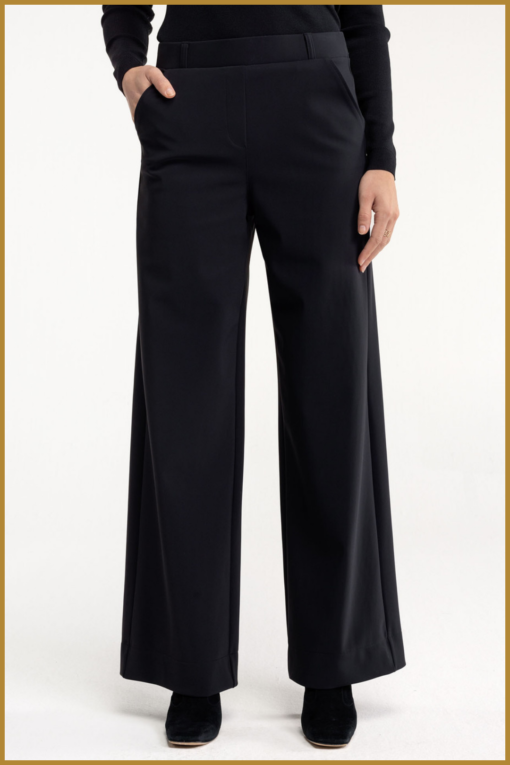 STUDIO ANNELOES - Lexie bonded trousers zwart -STU2400328