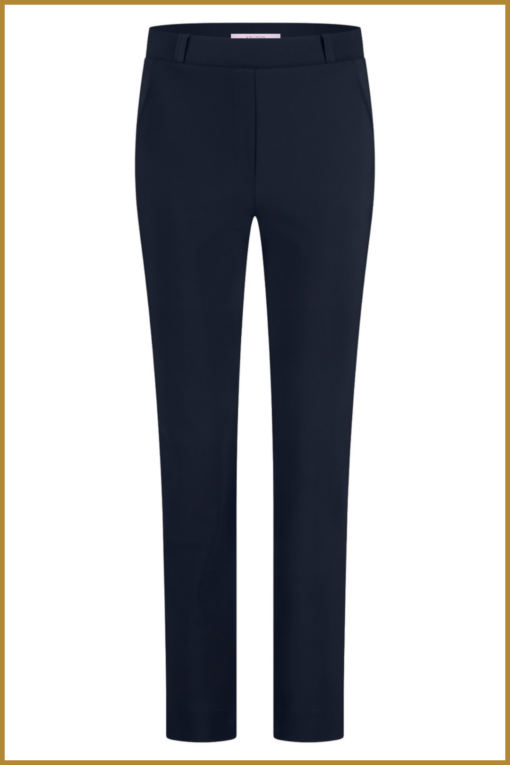 STUDIO ANNELOES - Anne bonded trouser dark blue -STU240315