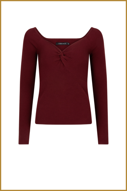 YDENCE - Knitted Top Chiara rood -YDE240056