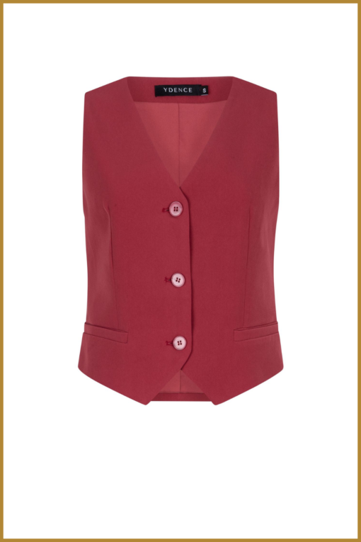 YDENCE -Gillet Kaia red -YDE240075