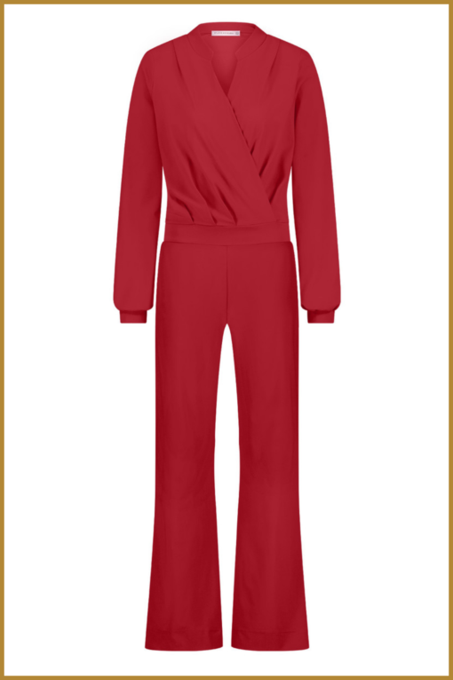 STUDIO ANNELOES-Louise jumpsuit dark red rood -STU240307