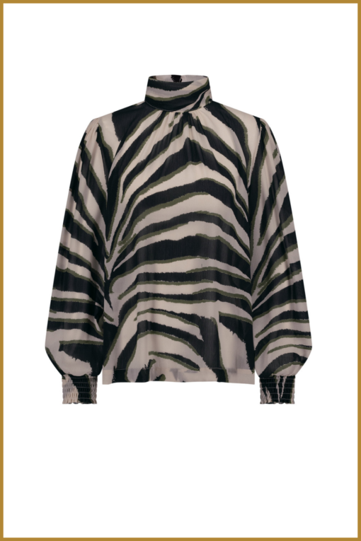 STUDIO ANNELOES -Izza zebra crepe top orgineel -STU240322