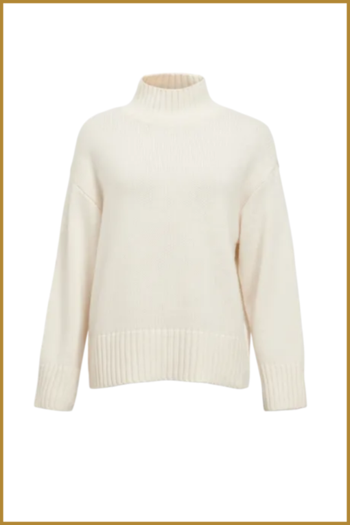 OBJECT - OBJAGNES LO LS H.NECK beige-OBJ240044