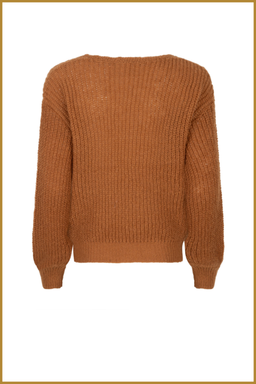 YDENCE - Knitted sweater Maxime canel -YDE240053