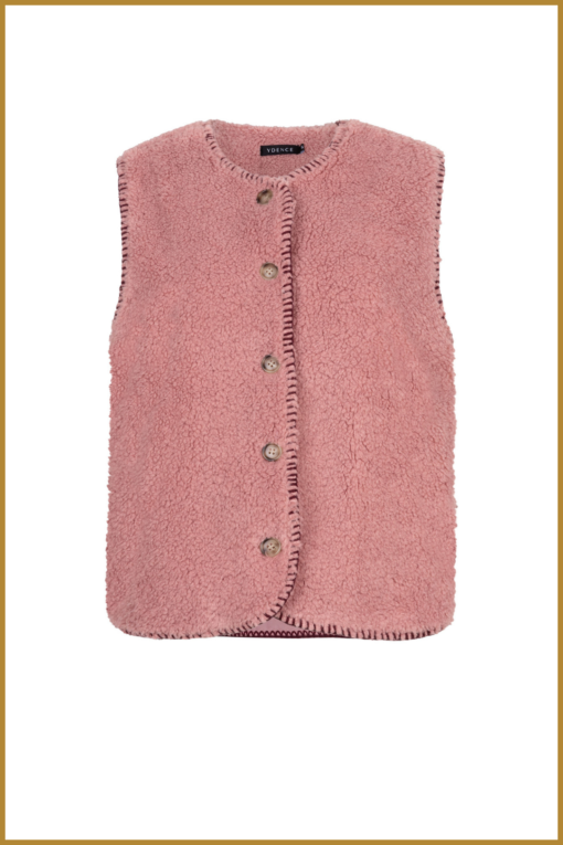 YDENCE - Gilet Evelynn pink -YDE240050