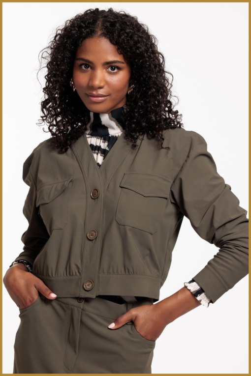 STUDIO ANNELOES - Becky cargo jacket groen -STU24327