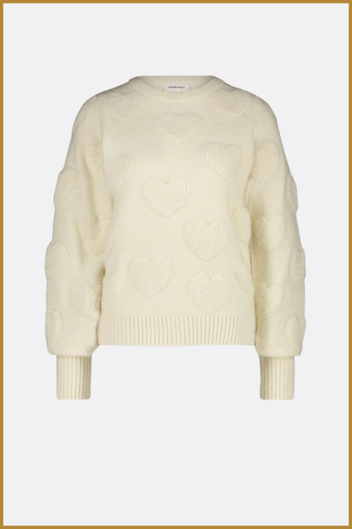 FABIENNE CHAPOT - Bibian Heart Pullover warm white -FAB240080