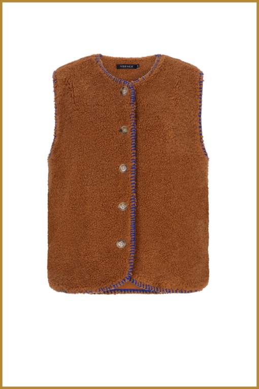 YDENCE - Gilet Evelynn camel -YDE240049