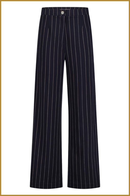 STUDIO ANNELOES - Holly gold pinstripe trousers blauw -STU240329