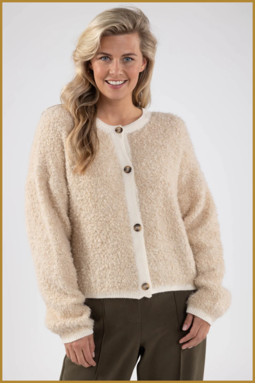 NUKUS - Mandy cardigan sand -NUK240101