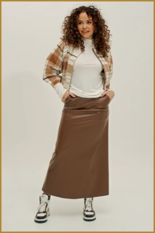 SNEAKERDRESSES - Skirt long taupe -SNE240038