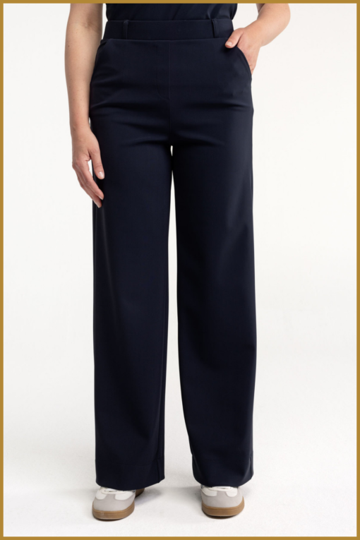 STUDIO ANNELOES - Lexie bonded trouser-dark blue