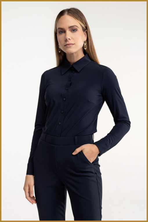 STUDIO ANNELOES -Poppy blouse dark blue -STU240344