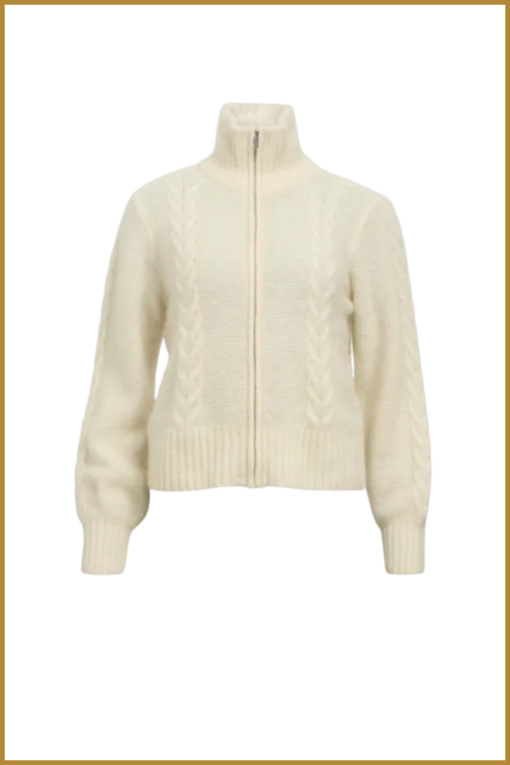 OBJECT - OBJNETE LO KNIT CARDIGAN beige - OBJ240042