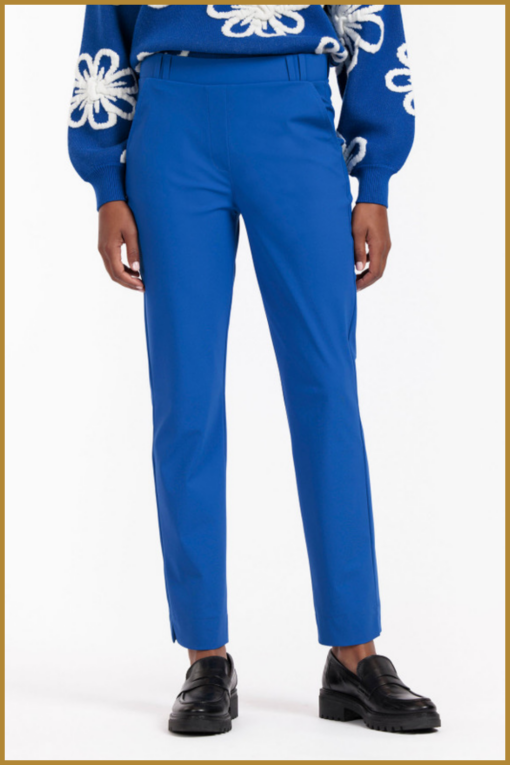 STUDIO ANNELOES-Anne bonded trousers-blauw-STU250004