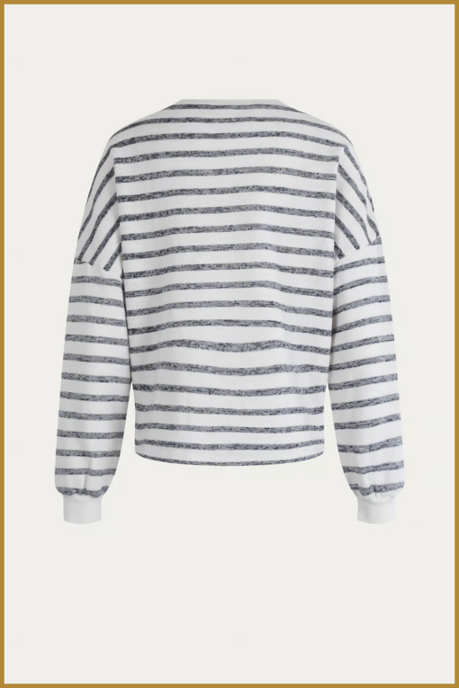 MSCW-Sweater Florina-Navy stripe-MOS250009 - Afbeelding 2