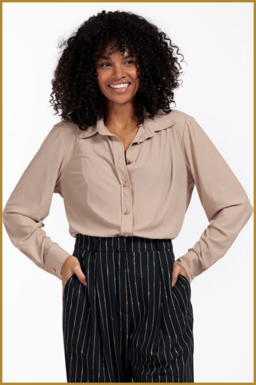 STUDIO ANNELOES-Bobby gold blouse-STU250033