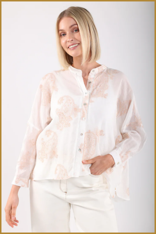 NUKUS-Rosan blouse embroidery-Off white-NUK250013