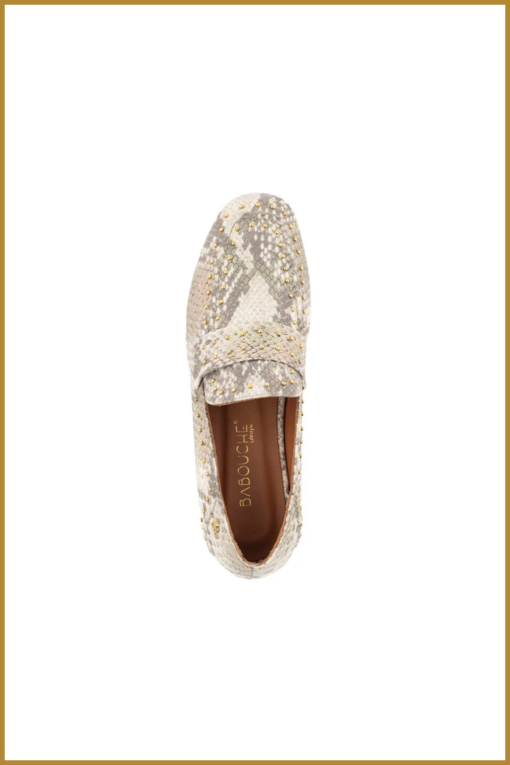 BABOUCHE-G-april-16 loafer snake gold-BAB250001 - Afbeelding 4