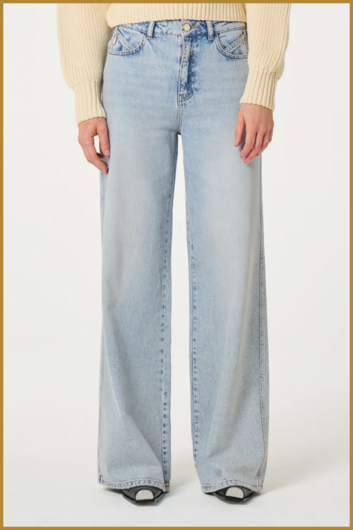 Fabienne Chapot-Alex wide leg jeans-Blauw-FAB250003