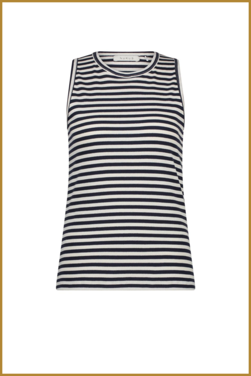 NUKUS-Stefanie siglet stripes navy-NUK250061 - Afbeelding 2